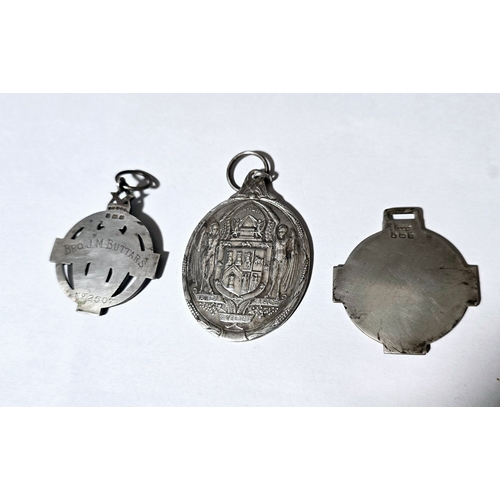 75A - 3x vintage Silver Masonic medals