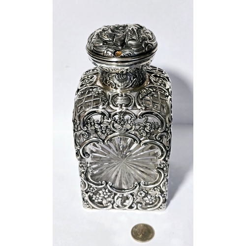 76A - Antique silver scent bottle