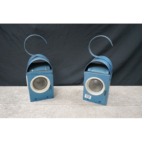 172 - Pair of Vintage Chalwyn Railway Lanterns