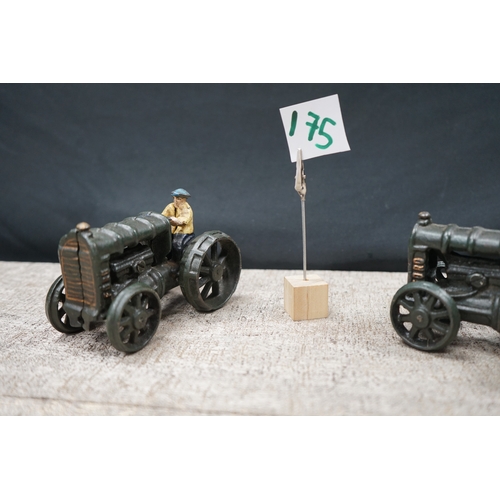 175 - Pair of Cast Iron Tractor Figurines