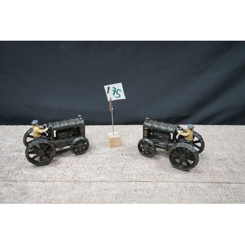 175 - Pair of Cast Iron Tractor Figurines