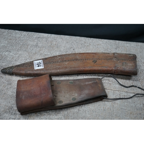 184 - A World War II Kukri knife the blade stamped Pioneer Calcutta 1942, with Scabbard and Holster Stampe... 