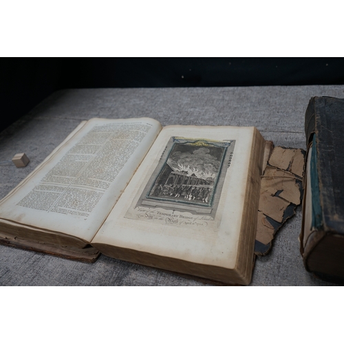 189 - 19th Century Reverend John Brown Family Bible with Coloured Plates and an Old Book: A New History, D... 