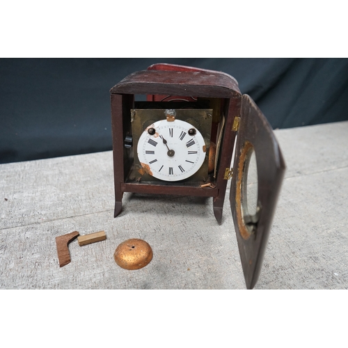 198 - Old Wood Cased Clock with Winterhalder & Hofmeier Movement AF