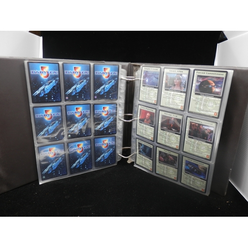 22 - Collectors Cards: Binder to contain Babylon 5 Premiere Base Set to include 450 Cards with Signed Mar... 