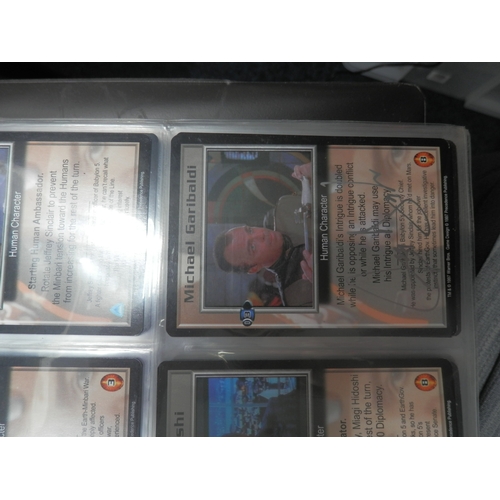 22 - Collectors Cards: Binder to contain Babylon 5 Premiere Base Set to include 450 Cards with Signed Mar... 