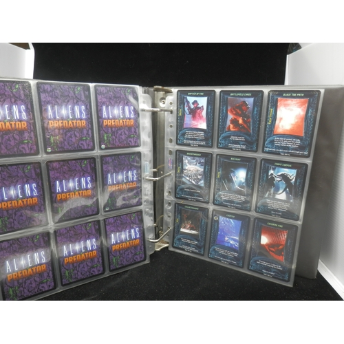 24 - Collectors Cards: A Binder to Contain a Complete Premiere Set of Aliens vs Predator CCG (1997) 364 C... 