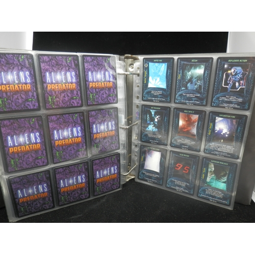 24 - Collectors Cards: A Binder to Contain a Complete Premiere Set of Aliens vs Predator CCG (1997) 364 C... 