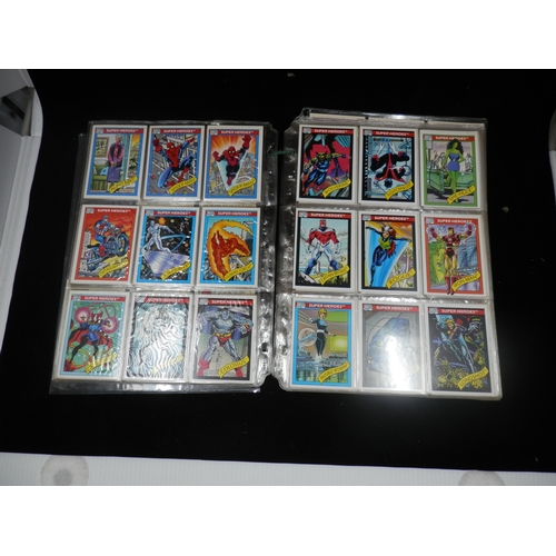 42 - Collectors Cards: 1990s Marvel Comics Super Heroes Complete Set of 162 Cards plus all 5 Holo Cards