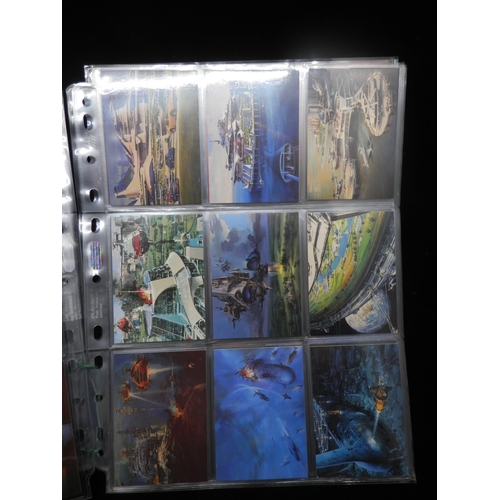 49 - Collectors Cards: John Berkey: Science Fiction Ultraworks complete trading card base set plus 3 Holo... 