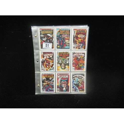 51 - Collectors Cards: Complete Set of 100 Marvel 1991 1st Covers Trading Cards Series II