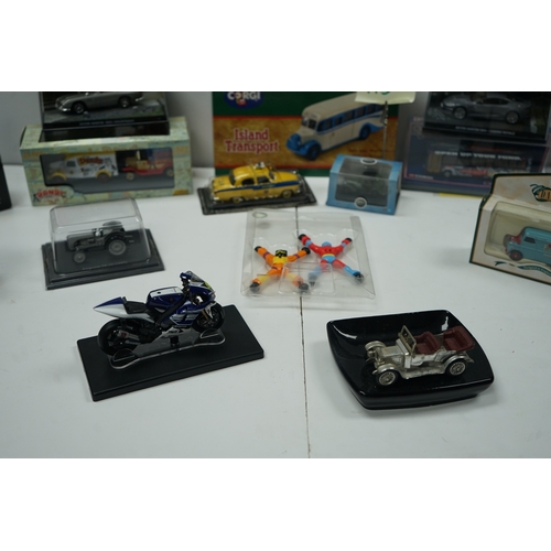 115 - Collection of die-cast model vehicles including Corgi, Matchbox, and Dinky Toys. Lot includes cars, ... 