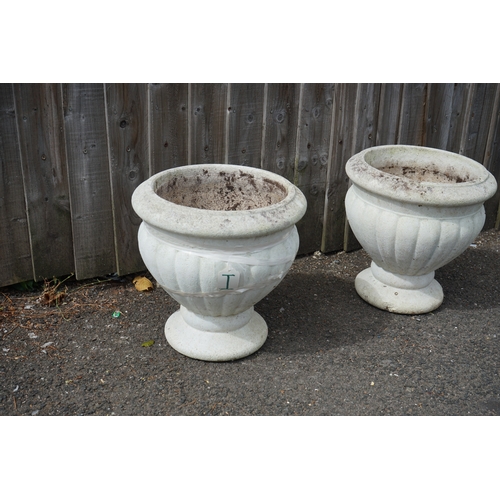 1182 - Gardens, Pots & Planters: A Pair of Classical Style Decorative Planters 34cm x 34cm