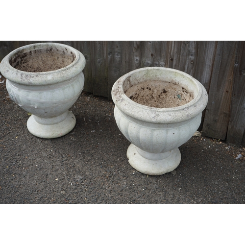 1182 - Gardens, Pots & Planters: A Pair of Classical Style Decorative Planters 34cm x 34cm