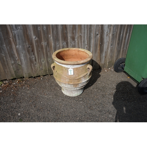 1247 - Gardens, Pots & Planters: Large Greek terracotta plant pot (36cm Dia. x 40cm Tall)