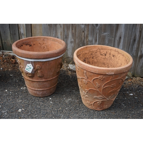 1212 - Gardens, Pots & Planters: Group of 3 Terracotta Plant Pots All approx 31cm Tall