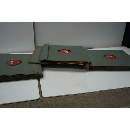 132 - 2 Leather Albums Containing  His Masters Voice Gramophone Records