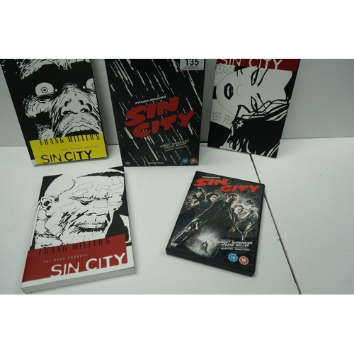 135 - Limited Edition Sin City Box Set to incl. graphic novel comic books by Frank Miller and DVD.