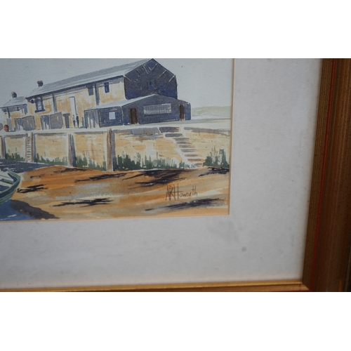 191 - Coastal Scene Watercolour Signed AR Howarth.