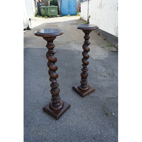 271 - Pair of Italian Barley Twist Stands Originally from Harrods 1980s