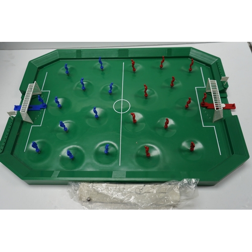 413 - Vintage wooden bagatelle game board and a Table Football Game