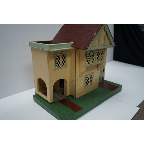 420 - Vintage Wooden Dolls House with Furniture to Include Vintage My Dolly's Kitchen Series Kitchen Unit ... 