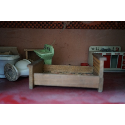 420 - Vintage Wooden Dolls House with Furniture to Include Vintage My Dolly's Kitchen Series Kitchen Unit ... 