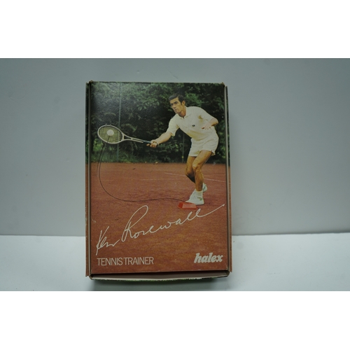 442 - Halex Tennis Trainer featuring Ken Rosewall on the packaging.