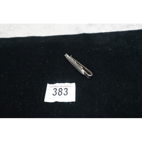 383 - Sterling Silver Tie Clip in the form of a submarine