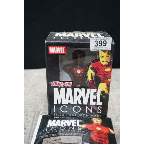 399 - Marvel Icons Silver Age Iron Man bust, New York Comic-Con exclusive, by Diamond Select Toys, limited... 