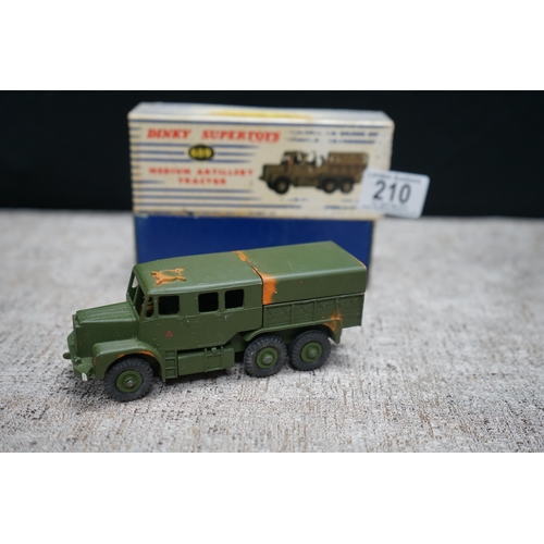 210 - Dinky Supertoys 689 Medium Artillery Tractor with original box.