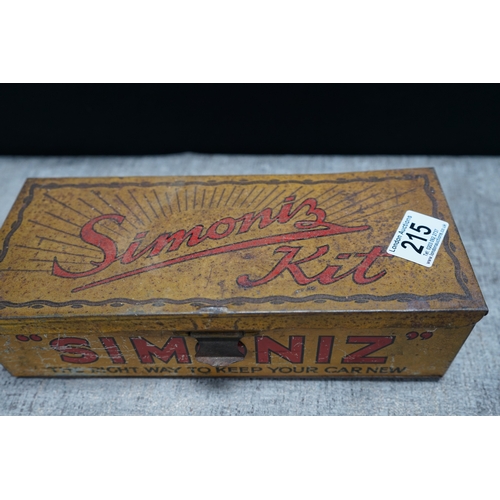 215 - Vintage Simoniz Automotive Tin