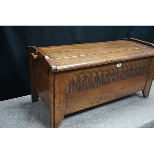 298 - Solid Oak Coffer 98cm x 48cm