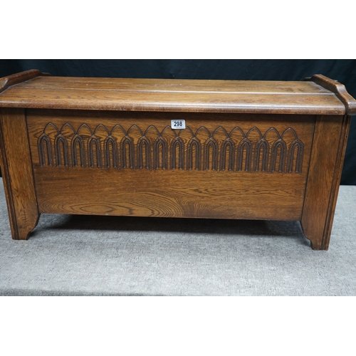 298 - Solid Oak Coffer 98cm x 48cm