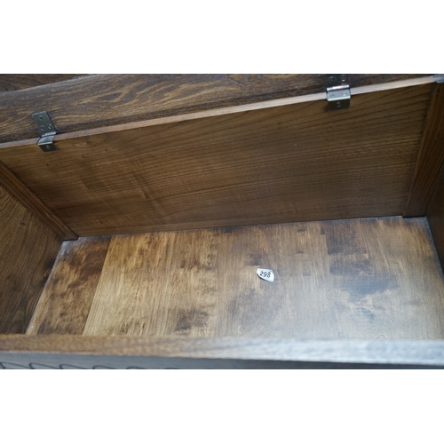 298 - Solid Oak Coffer 98cm x 48cm