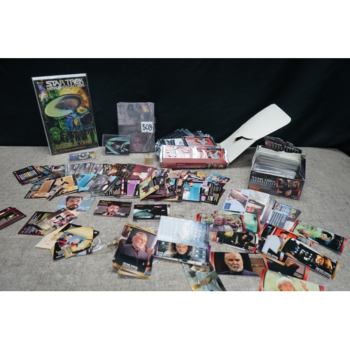 308 - Collection of Collectors Cards incl. Mint and Packaged Star Wars Cards, Star Trek, Babylon 5 etc