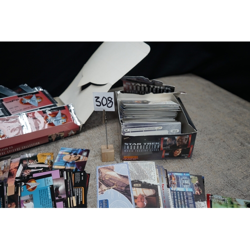 308 - Collection of Collectors Cards incl. Mint and Packaged Star Wars Cards, Star Trek, Babylon 5 etc