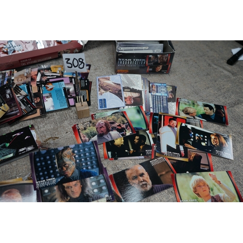 308 - Collection of Collectors Cards incl. Mint and Packaged Star Wars Cards, Star Trek, Babylon 5 etc