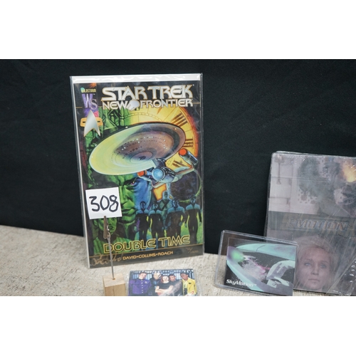 308 - Collection of Collectors Cards incl. Mint and Packaged Star Wars Cards, Star Trek, Babylon 5 etc