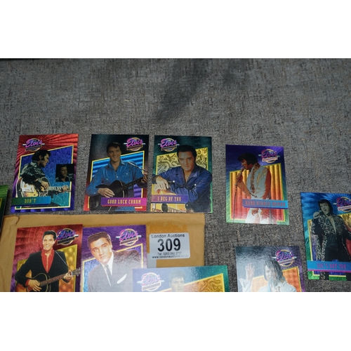 309 - Collection of Elvis Presley holographic trading cards (1992)