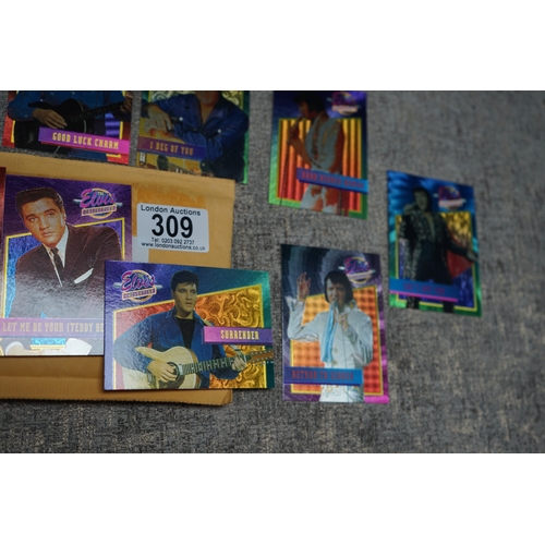 309 - Collection of Elvis Presley holographic trading cards (1992)