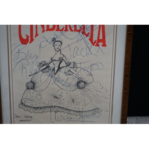 316 - Signed Cinderella Movie Poster 1969-Autographs include Beryl Reid, Ian Patterson, Jack Tripp, Ursula... 