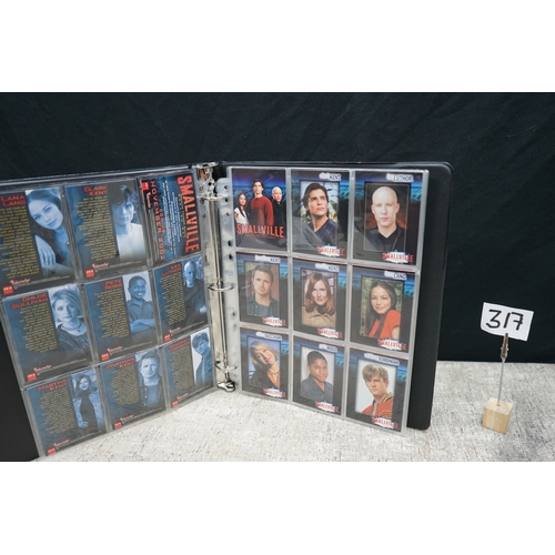 317 - Official Binder of Smallville Cards-Complete 90 Card Base Set and 9/9 Promo Cards