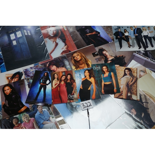 322 - Large Lot of TV and Film Interest Photographs incl. Dr Who, Buffy etc