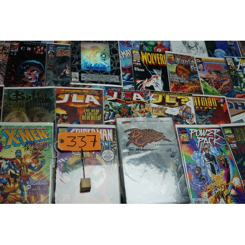 337 - Large Lot of Autographed Comics, 56  in Total, All with COA, plus Randy Queens Darkchlyde Chromium M... 