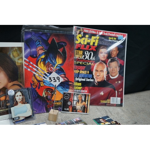 339 - Mixed Lot of Collectables : Signed Dogma CD from Viewaskew Prod., Lot of Babylon 5 Cards, Set of Ali... 