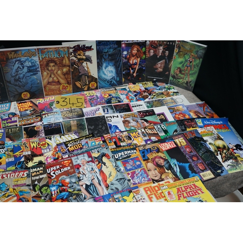 345 - Large Lot of Comic Books I Include Ltd Edition Issues, First Issues etc