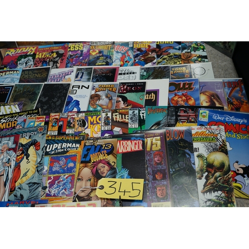 345 - Large Lot of Comic Books I Include Ltd Edition Issues, First Issues etc