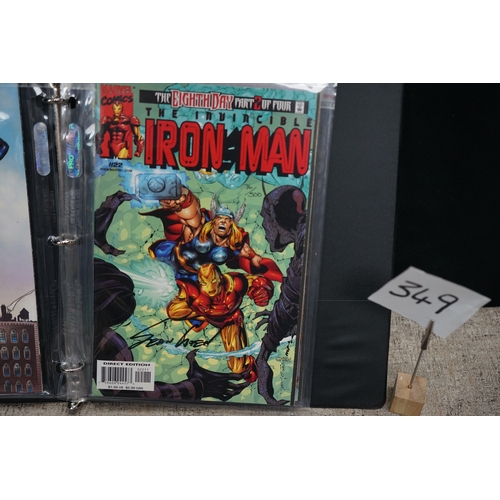 349 - Series of Autographed Marvel Comics: Thor 17, Iron Man 22, Peter Parker 11, Juggernaut The 8th Day a... 