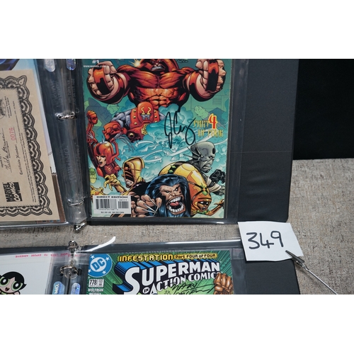 349 - Series of Autographed Marvel Comics: Thor 17, Iron Man 22, Peter Parker 11, Juggernaut The 8th Day a... 